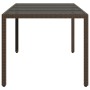 Garden table glass surface PE rattan brown 190x90x75cm by , Garden tables - Ref: Foro24-365540, Price: 188,49 €, Discount: %