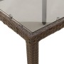 Garden table glass surface PE rattan brown 190x90x75cm by , Garden tables - Ref: Foro24-365540, Price: 188,49 €, Discount: %