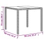 Garden table glass surface PE rattan brown 90x90x75 cm by , Garden tables - Ref: Foro24-365528, Price: 116,99 €, Discount: %