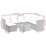 Gartensofa-Set mit beigen Kissen 8 Stück PE-Rattan von , Gartensets - Ref: Foro24-3264740, Preis: 593,65 €, Rabatt: %