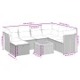 8-teiliges Gartensofa-Set und graue synthetische Rattankissen von , Gartensets - Ref: Foro24-3264742, Preis: 494,47 €, Rabatt: %