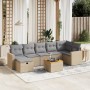 Gartensofa-Set mit beigem Kissenmix, 8-teilig aus PE-Rattan von , Gartensets - Ref: Foro24-3264846, Preis: 538,95 €, Rabatt: %