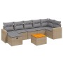 Gartensofa-Set mit beigem Kissenmix, 8-teilig aus PE-Rattan von , Gartensets - Ref: Foro24-3264846, Preis: 538,95 €, Rabatt: %