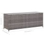 Gray synthetic rattan garden storage box 120x50x60 cm by vidaXL, Outdoor storage boxes - Ref: Foro24-46460, Price: 157,81 €, ...