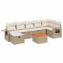 Gartensofa-Set mit beigen Kissen 8 Stück PE-Rattan von , Gartensets - Ref: Foro24-3264957, Preis: 602,96 €, Rabatt: %