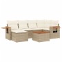 Set sofás de jardín 7 piezas y cojines ratán sintético beige de , Conjuntos de jardín - Ref: Foro24-3227024, Precio: 631,78 €...