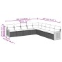 8-teiliges Gartensofa-Set und schwarze synthetische Rattankissen von , Gartensets - Ref: Foro24-3227736, Preis: 558,34 €, Rab...