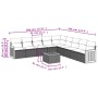 Gartensofa-Set 10-teilig mit schwarzen synthetischen Rattankissen von , Gartensets - Ref: Foro24-3227743, Preis: 601,20 €, Ra...