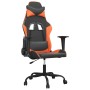 Silla gaming de masaje cuero sintético negro y naranja de , Sillones para videojuegos - Ref: Foro24-345405, Precio: 121,69 €,...