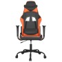 Schwarzer und orangefarbener Massage-Gaming-Stuhl aus Kunstleder von , Gaming-Stühle - Ref: Foro24-345405, Preis: 121,69 €, R...