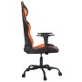 Schwarzer und orangefarbener Massage-Gaming-Stuhl aus Kunstleder von , Gaming-Stühle - Ref: Foro24-345405, Preis: 121,69 €, R...