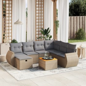 Garden sofa set with beige cushions mix 8 pieces PE rattan by , Garden sets - Ref: Foro24-3265077, Price: 572,66 €, Discount: %