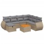 Gartensofa-Set mit beigem Kissenmix, 8-teilig aus PE-Rattan von , Gartensets - Ref: Foro24-3265077, Preis: 567,15 €, Rabatt: %