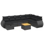 8-teiliges Gartensofa-Set und schwarze synthetische Rattankissen von , Gartensets - Ref: Foro24-3265094, Preis: 555,29 €, Rab...