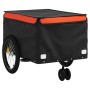 Schwarz-orangefarbener Fahrradanhänger aus Eisen, 45 kg von , Fahrradanhänger - Ref: Foro24-94110, Preis: 81,37 €, Rabatt: %