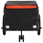 Schwarz-orangefarbener Fahrradanhänger aus Eisen, 45 kg von , Fahrradanhänger - Ref: Foro24-94110, Preis: 81,37 €, Rabatt: %