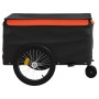 Schwarz-orangefarbener Fahrradanhänger aus Eisen, 45 kg von , Fahrradanhänger - Ref: Foro24-94110, Preis: 81,37 €, Rabatt: %