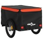 Schwarz-orangefarbener Fahrradanhänger aus Eisen, 45 kg von , Fahrradanhänger - Ref: Foro24-94110, Preis: 81,37 €, Rabatt: %