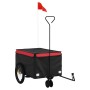 Schwarz-roter Fahrradanhänger aus Eisen, 30 kg von , Fahrradanhänger - Ref: Foro24-94097, Preis: 86,16 €, Rabatt: %