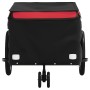 Schwarz-roter Fahrradanhänger aus Eisen, 30 kg von , Fahrradanhänger - Ref: Foro24-94097, Preis: 83,99 €, Rabatt: %