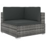 Set de muebles de jardín 6 pzas y cojines ratán sintético gris de vidaXL, Conjuntos de jardín - Ref: Foro24-46742, Precio: 45...