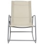 Silla mecedora de jardín textilene crema 95x54x85 cm de vidaXL, Sillas de jardín - Ref: Foro24-47929, Precio: 52,34 €, Descue...