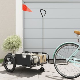 Bicycle trailer iron and black Oxford cloth by , Bicycle trailers - Ref: Foro24-94192, Price: 93,78 €, Discount: %