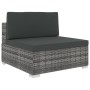 Set de muebles de jardín 6 pzas y cojines ratán sintético gris de vidaXL, Conjuntos de jardín - Ref: Foro24-46742, Precio: 45...