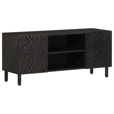 Mueble de TV madera maciza de mango negro 105x33x46 cm de , Muebles TV - Ref: Foro24-356819, Precio: 113,87 €, Descuento: %