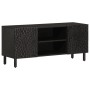 Solid black mango wood TV cabinet 105x33x46 cm by , TV Furniture - Ref: Foro24-356819, Price: 113,87 €, Discount: %