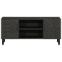 Solid black mango wood TV cabinet 105x33x46 cm by , TV Furniture - Ref: Foro24-356819, Price: 113,87 €, Discount: %