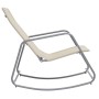 Silla mecedora de jardín textilene crema 95x54x85 cm de vidaXL, Sillas de jardín - Ref: Foro24-47929, Precio: 52,37 €, Descue...