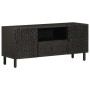 Mueble de TV madera maciza de mango negro 105x33x46 cm de , Muebles TV - Ref: Foro24-356833, Precio: 134,25 €, Descuento: %