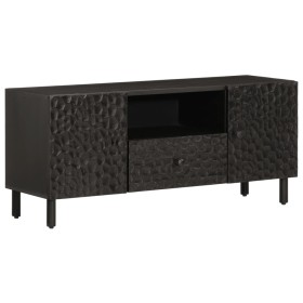 Mueble de TV madera maciza de mango negro 105x33x46 cm de , Muebles TV - Ref: Foro24-356833, Precio: 151,99 €, Descuento: %