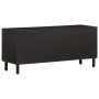 Mueble de TV madera maciza de mango negro 105x33x46 cm de , Muebles TV - Ref: Foro24-356833, Precio: 134,25 €, Descuento: %