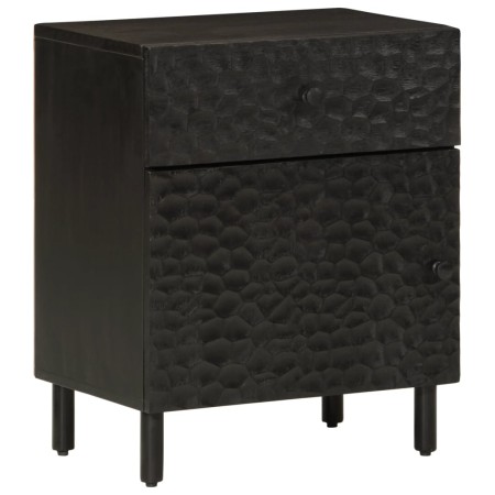 Mesita de noche madera maciza de mango negra 50x33x60 cm de , Mesitas de noche - Ref: Foro24-356827, Precio: 90,11 €, Descuen...