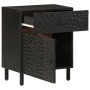 Solid black mango wood nightstand 50x33x60 cm by , Nightstands - Ref: Foro24-356827, Price: 90,11 €, Discount: %