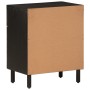 Mesita de noche madera maciza de mango negra 50x33x60 cm de , Mesitas de noche - Ref: Foro24-356827, Precio: 90,11 €, Descuen...