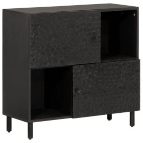 Aparador madera maciza de mango negro 80x33x75 cm de , Aparadores - Ref: Foro24-356846, Precio: 126,48 €, Descuento: %