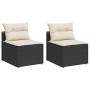 Garden sofa without armrests 2 pcs and black PE rattan cushions by , Outdoor sofas - Ref: Foro24-365832, Price: 167,19 €, Dis...