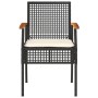 Garden chairs with cushion 2 pcs black PE rattan and acacia wood by , Garden chairs - Ref: Foro24-366247, Price: 117,59 €, Di...