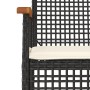 Garden chairs with cushion 2 pcs black PE rattan and acacia wood by , Garden chairs - Ref: Foro24-366247, Price: 117,59 €, Di...