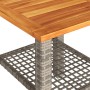 Garden table synthetic rattan gray acacia wood 40x40x42 cm by , Garden tables - Ref: Foro24-366264, Price: 48,41 €, Discount: %