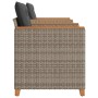 Tisch und Stühle mit Kissen 3 Stück PE Rattan graues Akazienholz von , Gartensets - Ref: Foro24-366314, Preis: 224,48 €, Raba...