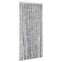 Gray black and white chenille fly curtain 100x230 cm by , Mosquito nets for windows - Ref: Foro24-377338, Price: 65,21 €, Dis...