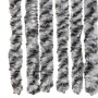 Gray black and white chenille fly curtain 100x230 cm by , Mosquito nets for windows - Ref: Foro24-377338, Price: 65,21 €, Dis...