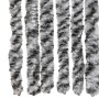 Gray black and white chenille fly curtain 56x200 cm by , Mosquito nets for windows - Ref: Foro24-377333, Price: 35,88 €, Disc...