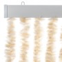 Beige and white chenille anti-fly curtain 100x220 cm by , Mosquito nets for windows - Ref: Foro24-377344, Price: 64,08 €, Dis...