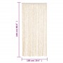 Beige and white chenille anti-fly curtain 100x220 cm by , Mosquito nets for windows - Ref: Foro24-377344, Price: 64,08 €, Dis...