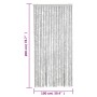 Gray chenille fly curtain 100x200 cm by , Mosquito nets for windows - Ref: Foro24-377350, Price: 62,65 €, Discount: %